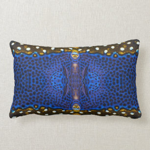 "White Gepunktet Boxfish II" Lumbar Throw Kissen