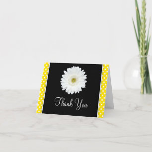 White Gerbera Daisy Yellow Polka Danke