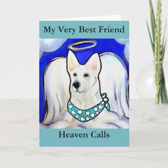 White German Shepherd Feiertagskarte (Vorderseite)