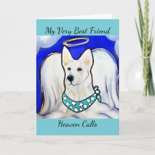 White German Shepherd Feiertagskarte