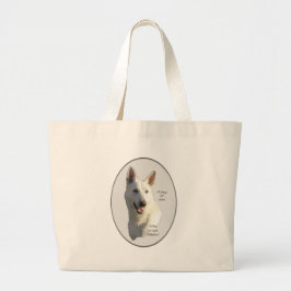 White German Shepherd Geschenke Jumbo Stoffbeutel
