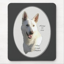 White German Shepherd Geschenke Mousepad
