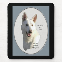 White German Shepherd Geschenke Mousepad