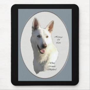White German Shepherd Geschenke Mousepad