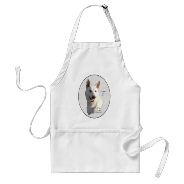 White German Shepherd Geschenke Schürze (Vorne)