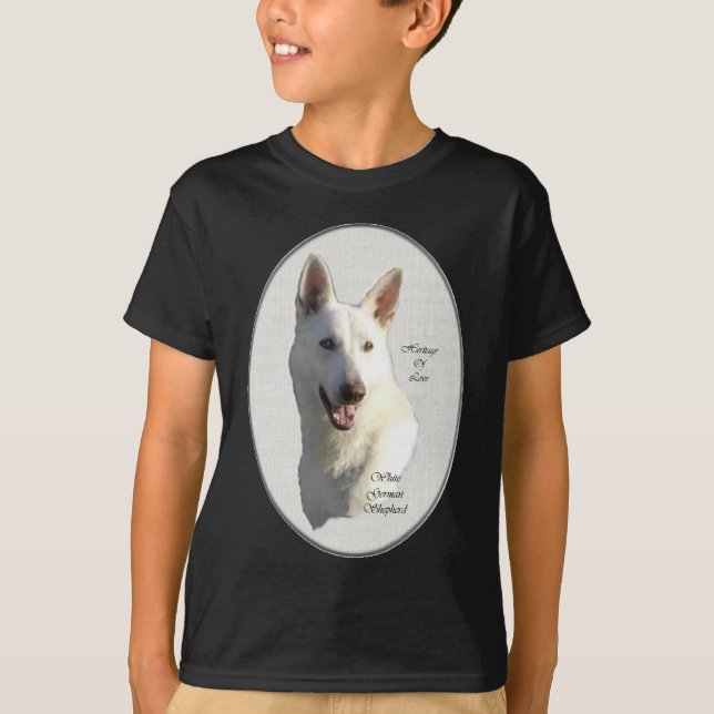 White German Shepherd Geschenke T-Shirt (Vorderseite)