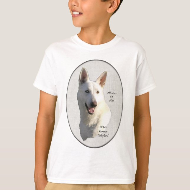White German Shepherd Geschenke T-Shirt (Vorderseite)