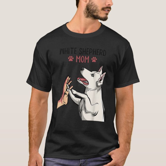 White German Shepherd Mom Dog Girls Women  T-Shirt (Vorderseite)