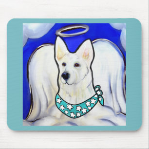 White German Shepherd Mousepad