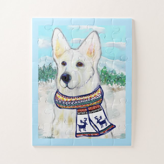White German Shepherd Puzzle (Vertikal)