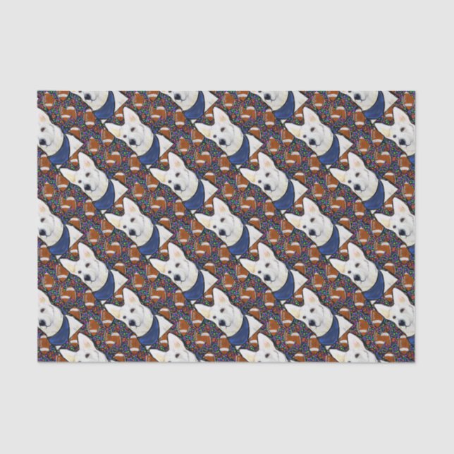 White German Shepherd Seidenpapier (Vorderseite)