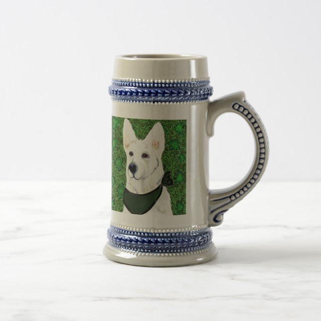 White German Shepherd St. Patty Bierglas (Rechts)