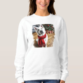 White German Shepherd Women's Christmas Sweatshirt