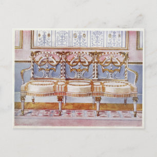 White Gilt and Painted Set von Edwin Foley Postkarte