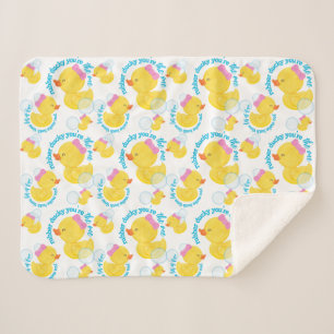 White Girl Watercolor Rubber Ducky Du bist der Ein Sherpadecke