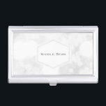 White Glamour Lights Chic Business Card Inhaber Visitenkarten Etui<br><div class="desc">White Glamour leuchtet schicke Visitenkartenhalter. Passende Visitenkarten verfügbar.</div>