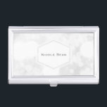 White Glamour Lights Chic Business Card Inhaber Visitenkarten Etui<br><div class="desc">White Glamour leuchtet schicke Visitenkartenhalter. Passende Visitenkarten verfügbar.</div>