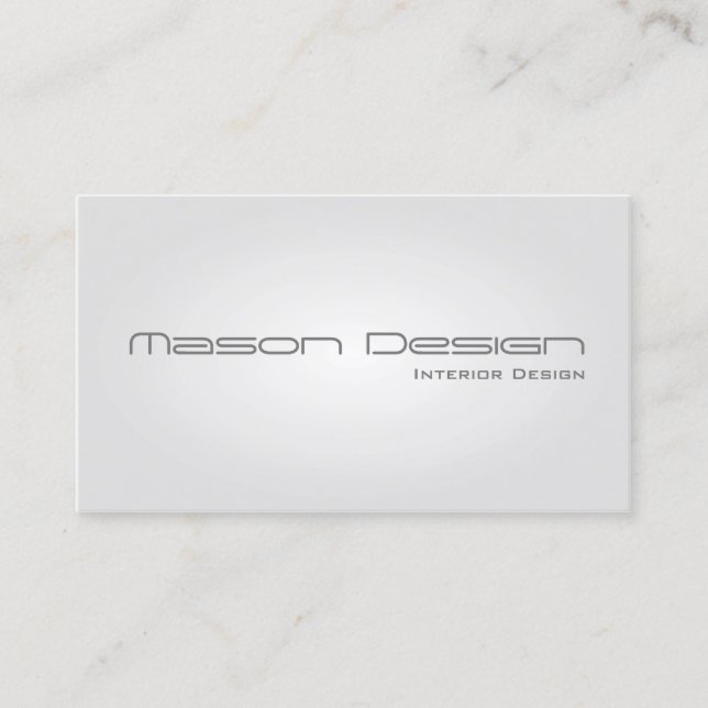 White Glow Modern Minimalistic Business Card Visitenkarte (Vorderseite)