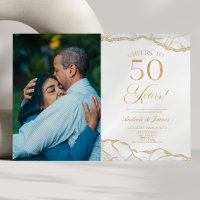White Gold Agate 50. Hochzeitstag Party