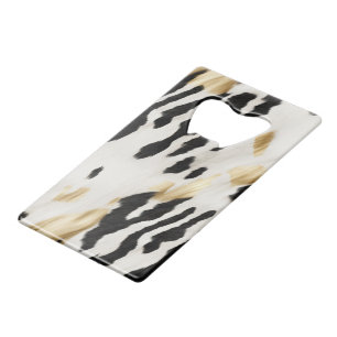 White Gold Black Südwest Cowhide Geldbeutel Flaschenöffner