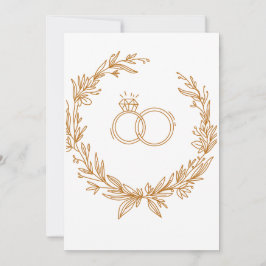 White & Gold Blüht uns bei Hochzeitsfeiern Einladung