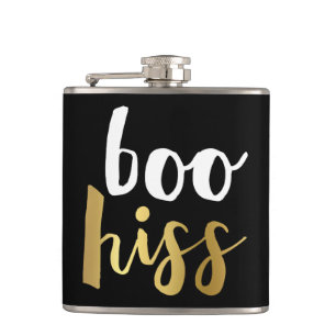 White & Gold Boom Hiss Flask Flachmann