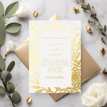 White gold botanical luxury wedding