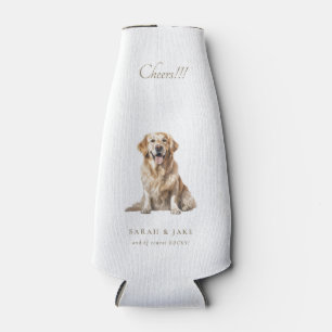 White & Gold Cheers!!!! Custom Pet Wedding Flaschenkühler
