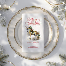 White & Gold Christmas Unicorn
