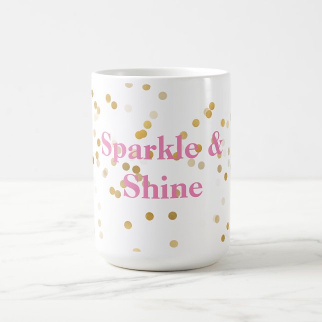 White Gold Confetti Kaffeetasse (Mittel)