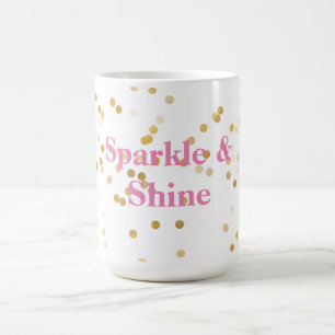 White Gold Confetti Kaffeetasse