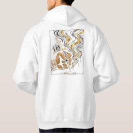 White & Gold Design Kollektion Hoodie