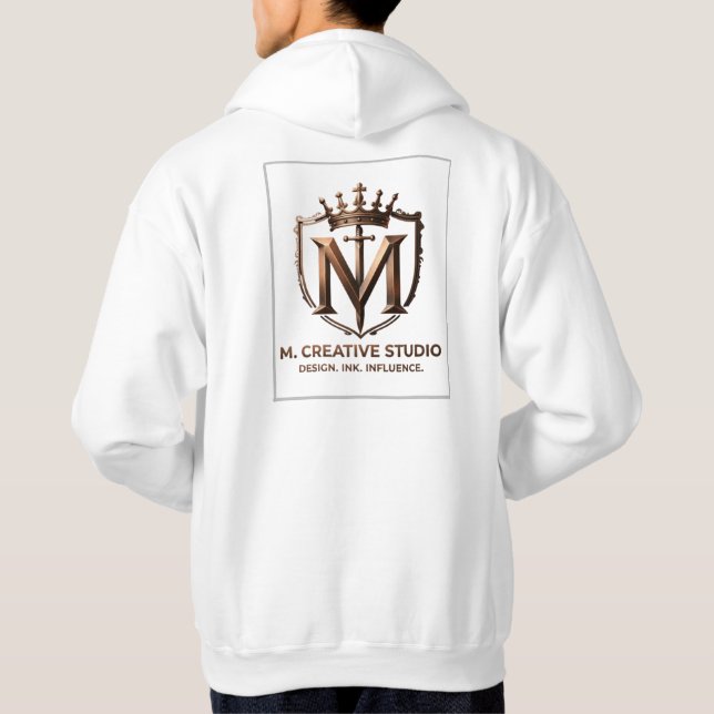 White & Gold Design Kollektion Hoodie (Rückseite)