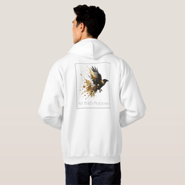 White & Gold Design-Kollektion Hoodie (Schwarz voll)