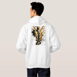 White & Gold Design Kollektion Hoodie