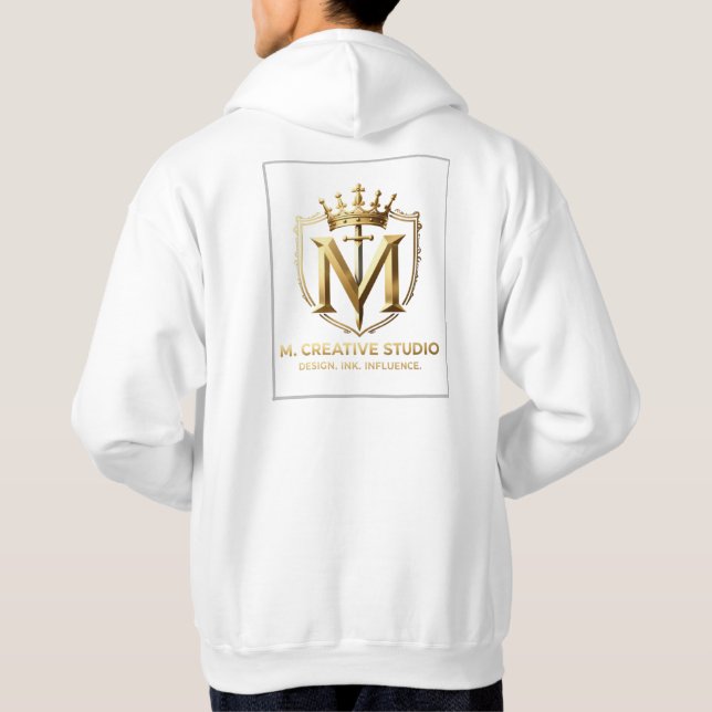 White & Gold Design Kollektion Hoodie (Rückseite)