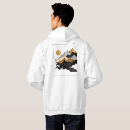 White & Gold Design-Kollektion Hoodie