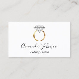 White Gold Diamond Ring Hochzeitsplaner kundenspez Visitenkarte
