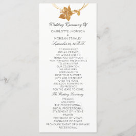 White Gold Floral Event Wedding Program Offical1 Programm