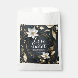 White Gold Floral Wreath Wedding Liebe Dank Gesche Geschenktütchen