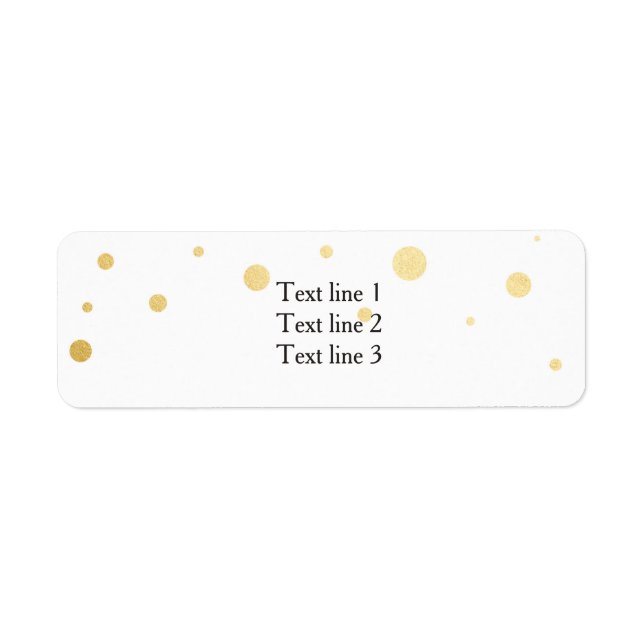 White & Gold Foil Elegante Card Address Labels (Vorne)
