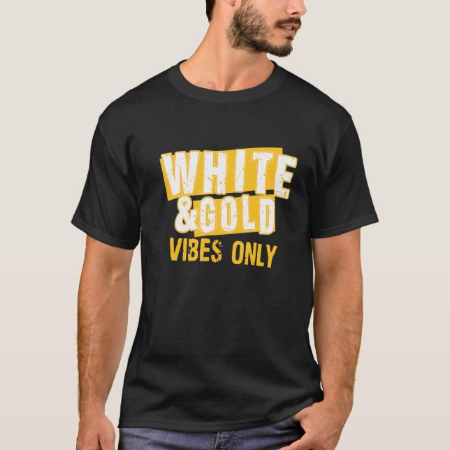 White Gold Game Day Group für High School Football T-Shirt (Vorderseite)