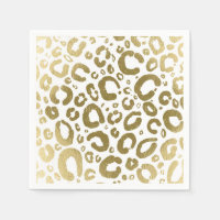 White & Gold Glam Leopard Print Party