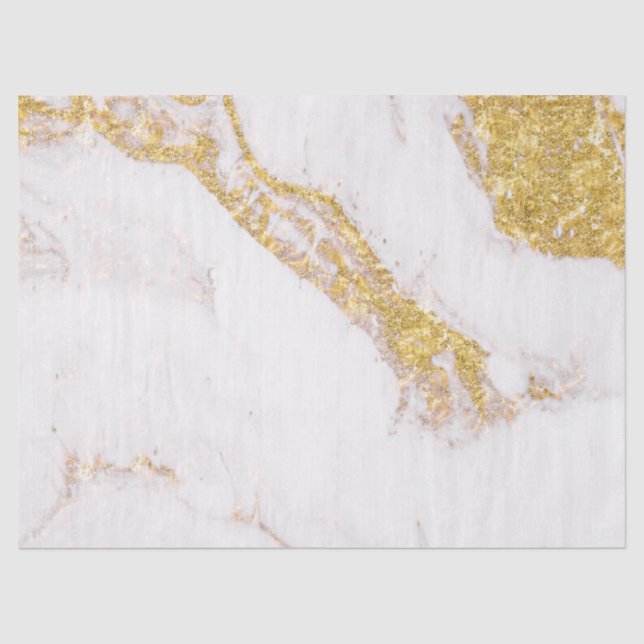White gold glitter marble ceramic tile seidenpapier (Vorderseite)