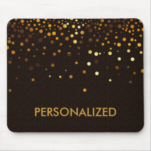 White Gold Glitzer Confetti Imitate Personalisiert Mousepad