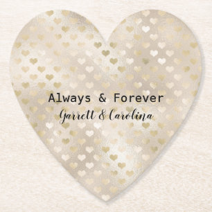 White Gold Hearts Untersetzer