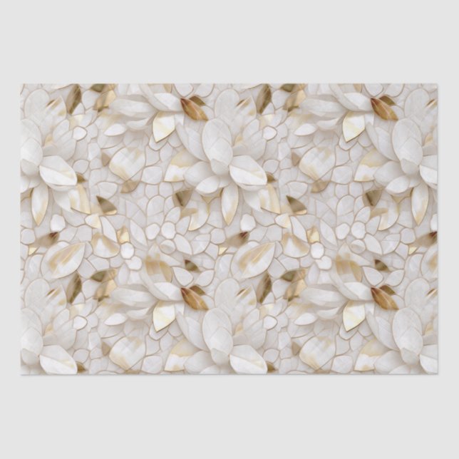 White Gold Lotus Blume Seidenpapier (Vorderseite)
