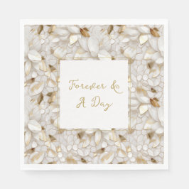 White Gold Lotus Blume Serviette