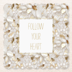 White Gold Lotus Blume Untersetzer