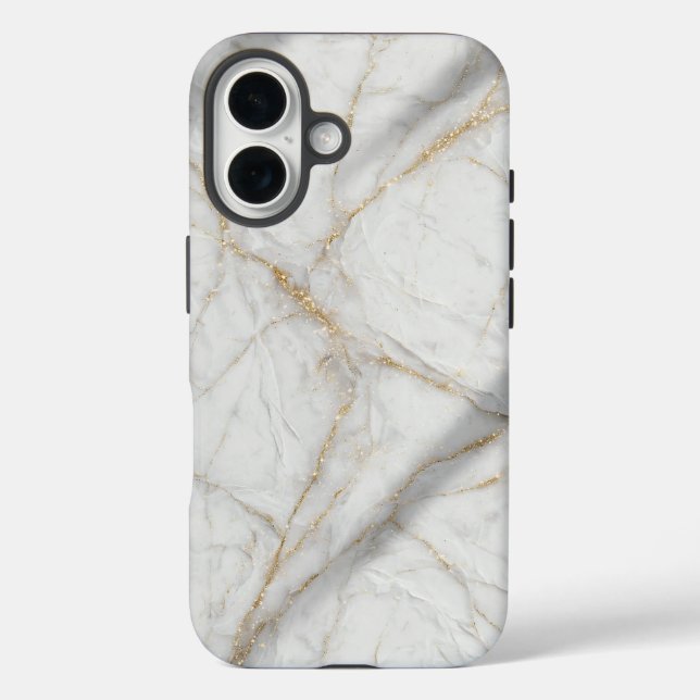  White Gold Marble Luxury Elegant Case (Rückseite)